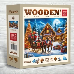 WOODEN CITY Drevené puzzle Santa Klaus prichádza 1010 dielikov