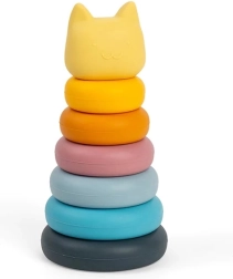 Silikónová stohovacia hračka v tvare mačky