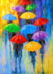 Puzzle Daždivý deň 1000 dielikov