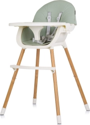 Jedálenská stolička Chipolino Rio 2v1 Aloe