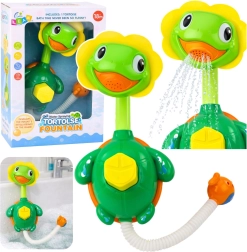 Kúpacia fontánka korytnačka s rybkou na prísavky