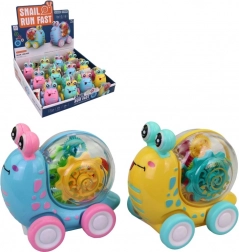 Slimák so setrvačníkom a svetlom