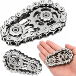 Antistresový fidget spinner – reťaz z nehrdzavejúcej ocele, strieborný