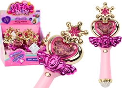 Princeznovská palička Farebné svetlá Zvuky Ružová