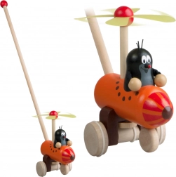 Detoa Jazdiaca Hračka Krtko Drevená