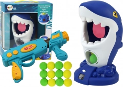 Hra zručnosti so streľbou na žraloka s guľôčkami