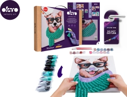 Okto maľovanie podľa čísel a 3D modelovanie – obraz Fashion Corgi 30 × 40 cm