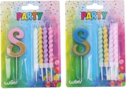 Párty sviečka číslo 8 so 4 sviečkami