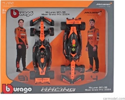 Bburago 1:43 McLaren MCL38 2024 – dvojbalenie Norris a Piastri