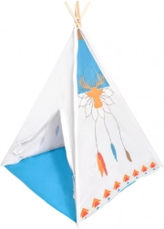 Detské teepee ECOTOYS s drevenou konštrukciou a podložkou