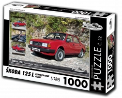 Puzzle Retro-autá Škoda 125 L pravostranné riadenie (1989) – 1000 dielikov
