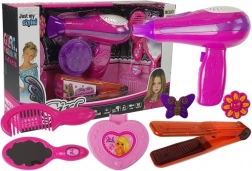 Súprava krásy s príslušenstvom fén a žehlička ružová