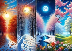 Puzzle Brány ročných období 1000 dielikov