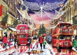 Puzzle Vianočná Regent Street 1000 dielikov GIBSONS