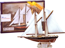 3D puzzle plachetnica BLUENOSE – drevený model lode