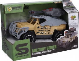 Vojenské auto s delom a svetelnými a zvukovými efektmi