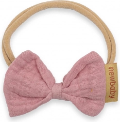 čelenka pre dojčatá New Baby ružová mušelínová