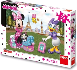 Puzzle Minnie a Daisy v Paríži 24 dielikov