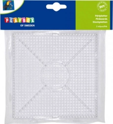 PLAYBOX spojovacie podložky na zažehľovacie koráliky – štvorec, 2 ks