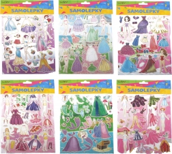 Nálepky s dievčenskými motívmi – mix variantov