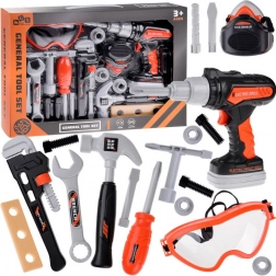 Veľká sada pre malých kutilov s vŕtačkou, kladivom a kľúčom