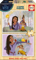 EDUCA drevené puzzle Priania 2×50 dielikov