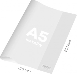 obal na knihu A5 z PVC, priehľadný, pevný