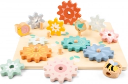 Drevená záhradná gear hračka pre deti