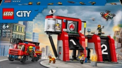 Lego City hasičská stanica s hasičským vozidlom