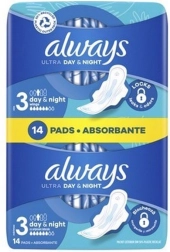 Always Ultra Night Super hygienické vložky s krídelkami 14 ks