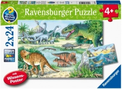 Puzzle Svet dinosaurov 2x24 dielikov od Ravensburger