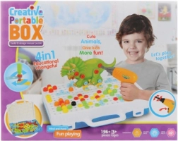 Skrutkovacia stavebnica s vŕtačkou a kufríkom, 188 dielikov