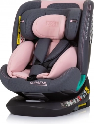 Autosedačka CHIPOLINO Supreme i-Size 40–150 cm s ISOFIX a otočnou základňou 360° – Flamingo