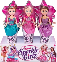 Bábika SPARKLE GIRLZ princezná v kornúte 10,5" – displej 12 ks