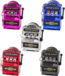 Prívesok mini výherný automat so slotom, pohyblivá páčka, mix farieb