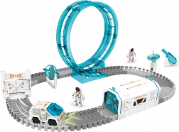 Koľajnice s projektorom a kozmonautom