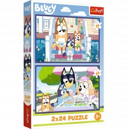 Puzzle 2x24 Veselá Bluey - BBC Bluey Trefl