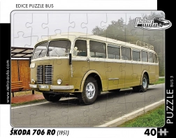 Puzzle retro autobus Škoda 706 RO 40 dielikov