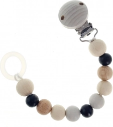 Hess klips na cumlík prírodný čierny