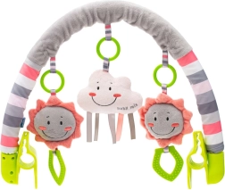 Hrazdička na kočík BABY MIX obláčik s plyšovými hračkami