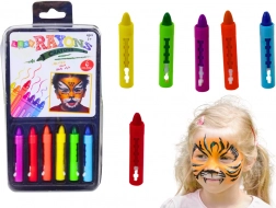Farebné Maľovátka Na Tvár 6 Kusov