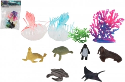 Súprava morských zvieratiek a koralov