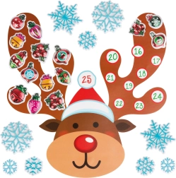Vianočný samolepiaci nástenný adventný kalendár