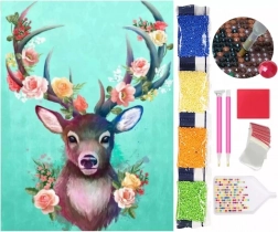 Diamantové maľovanie 5D – jeleň 30 × 40 cm