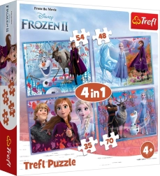 Puzzle 4v1 FROZEN 2 – Cesta do neznáma