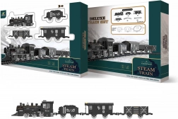 Dymiaca vlaková súprava s efektmi a nastaviteľnou traťou 135 × 75 cm