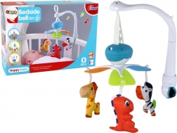 Kolotoč s melódiami a tromi zvieratkami pre deti