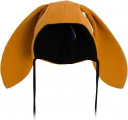 Dojčenská bavlnená čiapočka s uškami New Baby Favorite hnedá 4–6 mesiacov