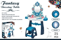 Interaktívny detský kozmetický stolík s osvetlením a doplnkami