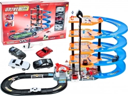 Parkovacia garáž s cestným okruhom a autíčkami